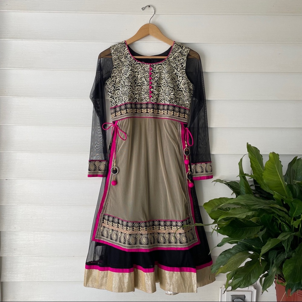 Beautiful black and pink Indian dress